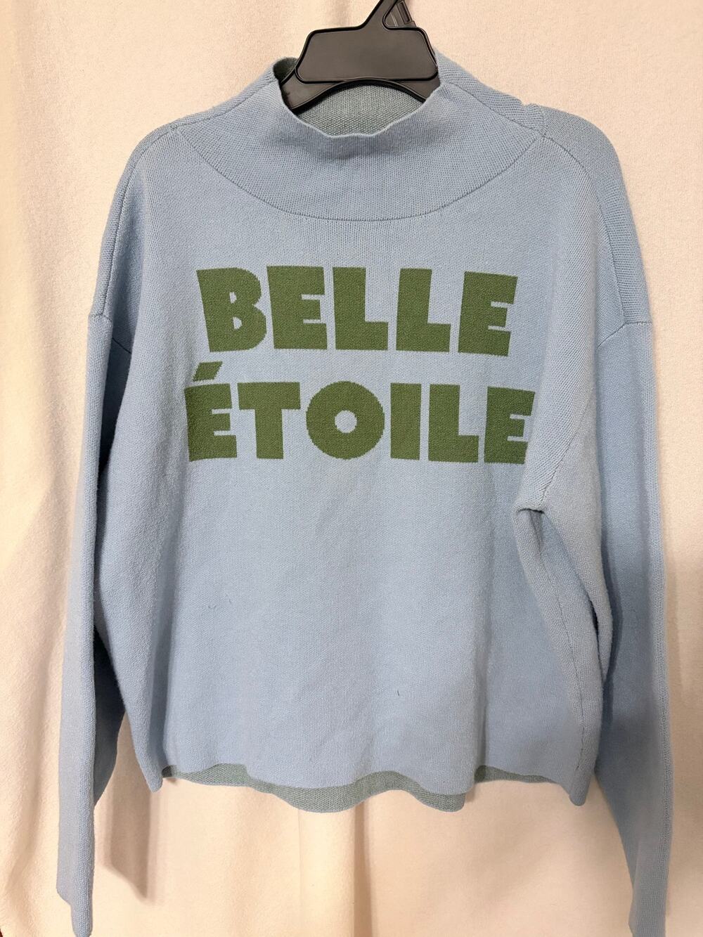 Anthropologie Maeve Carys Belle Etoile Graphic Knit Mock Neck Sweater